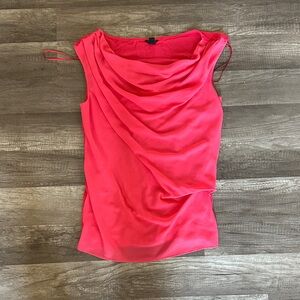 Ann Taylor Vibrant Pink Draped Blouse